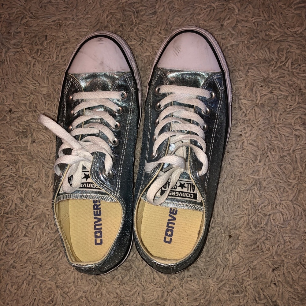 Metallic Blue Converse - Picture 2 of 5